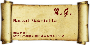 Maszal Gabriella névjegykártya
